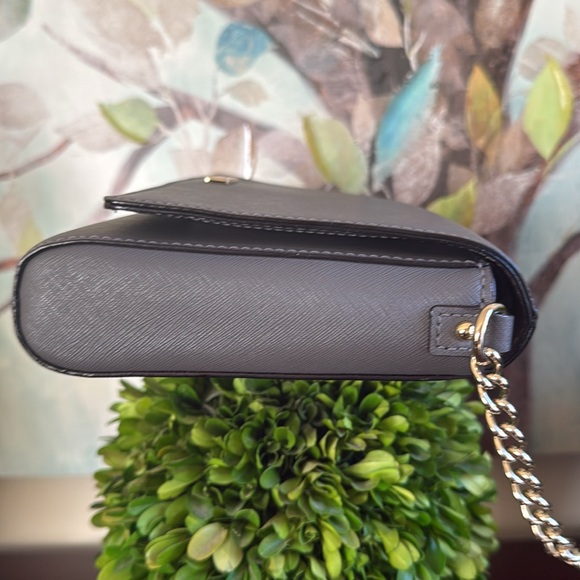 KATE SPADE♠️New York "Alek" TIDEN PLACE🩶CLIFF GREY🩶SAFFIANO LEATHER BAG🌟EUC🌟 - Picture 9 of 17